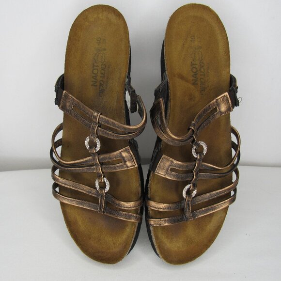 Naot BETTY Bronze Metallic Slide Sandal Women's 40 9 - Picture 6 of 8